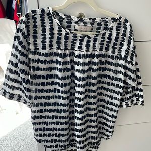 Loft black and white top